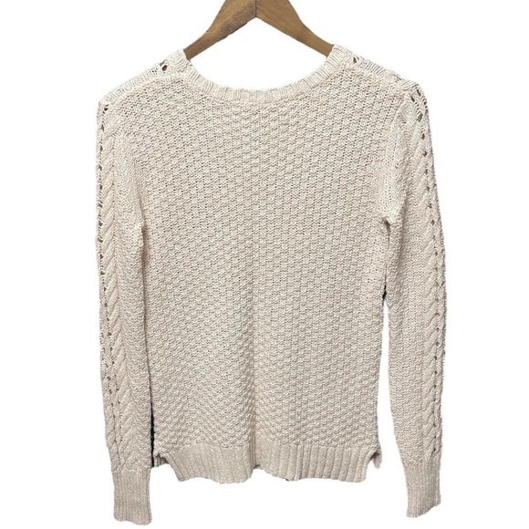 women’s Aeropostale woven crewneck soft long sleeve sweater essential sweatshirt - Picture 4 of 4